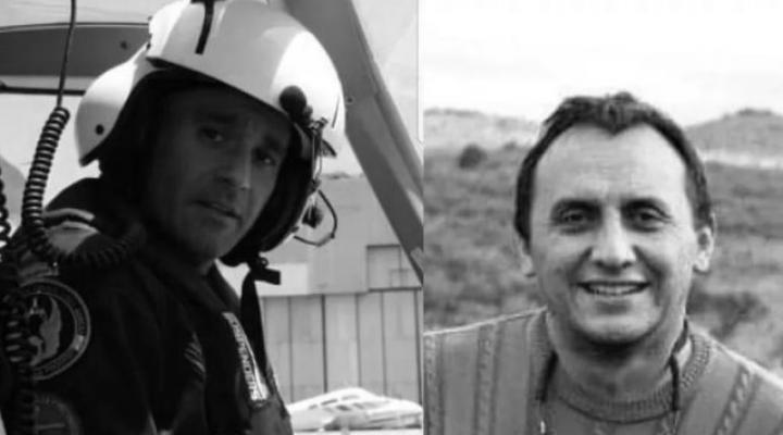 Pilot i mechanik śmigłowca, którzy zginęli w wypadku śmigłowca Bell 412SP w Patagonii (fot. Cadena Uno Neuquén/Twitter)