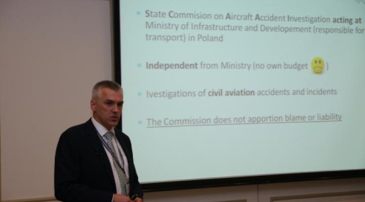Piotr Lipiec na spotkaniu Accident Investigator Recorder