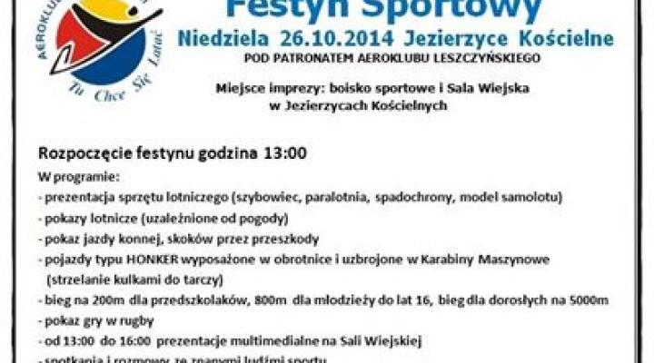 Festyn Sportowy pod patronatem Aeroklubu Leszczyńskiego