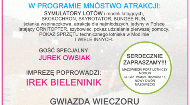 Dzień Otwarty Lotniska Warszawa/Modlin (plakat)