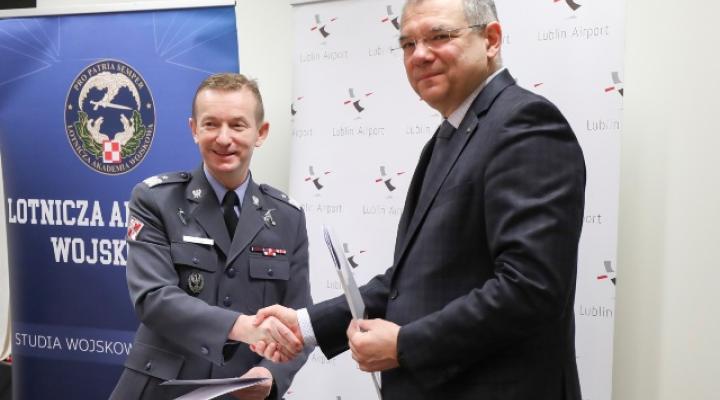 Porozumienie Lotniczej Akademii Wojskowej z Portem Lotniczym Lublin (fot. LAW)