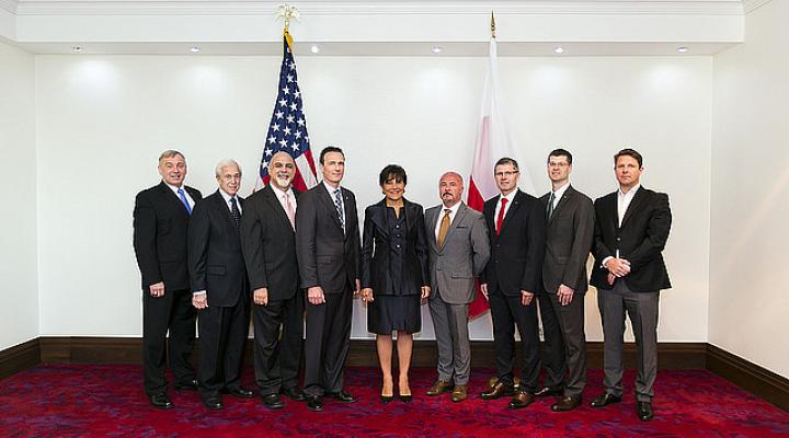 Przedstawiciele PZL Mielec na spotkaniu z sekretarz handlu USA 