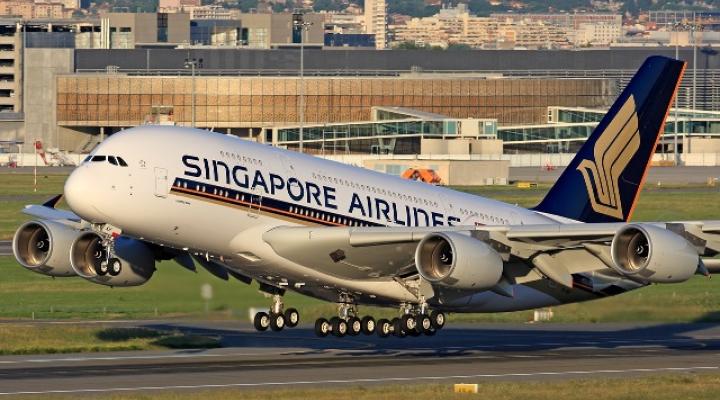 A380 należący do linii Singapore Airlines