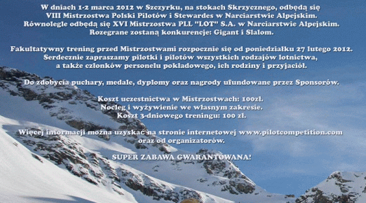 Szczyrk 2012 - zaproszenie
