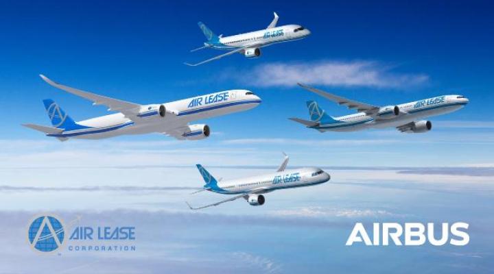 Samoloty A220, A320, A330 i A350 dla Air Lease Corporation (ALC) (fot. Airbus)