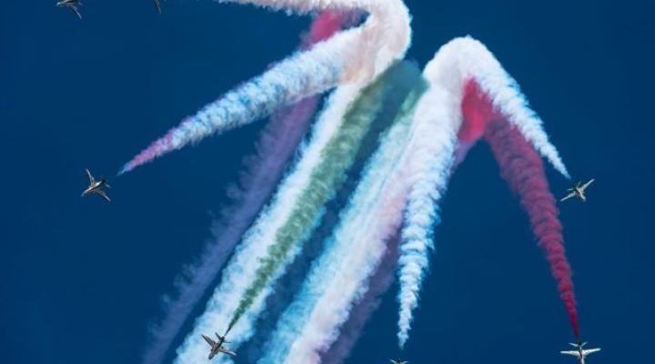 Saudi Hawks w locie - akrobacja (fot. LOTOS Gdynia Aerobaltic)