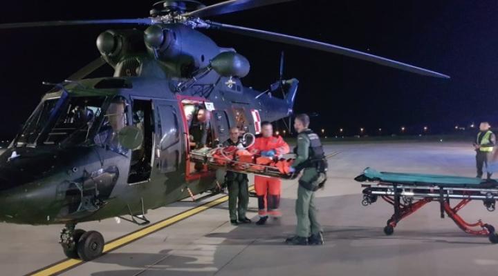 Śmigłowiec W-3 Sokół 1.GPR z 3.SLTr podczas misję ewakuacji medycznej MEDEVAC (fot. arch. Szpitala Specjalistycznego w Słupsku)