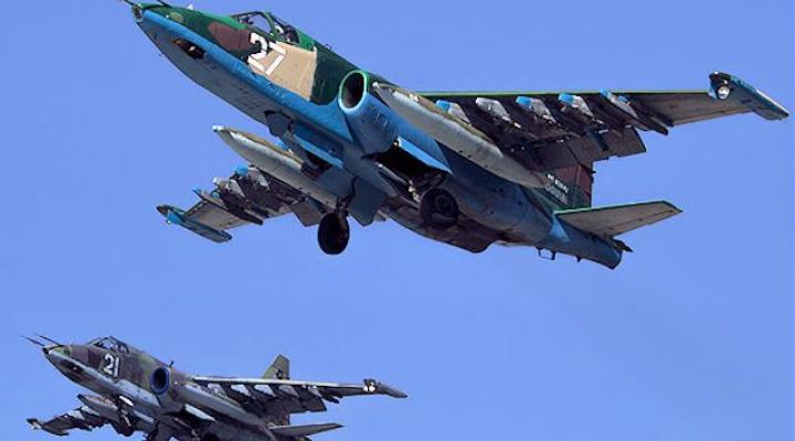 Su-25s Rosyjskich Sił Powietrznych (fot. Rosyjskie Ministerstwo Obrony)
