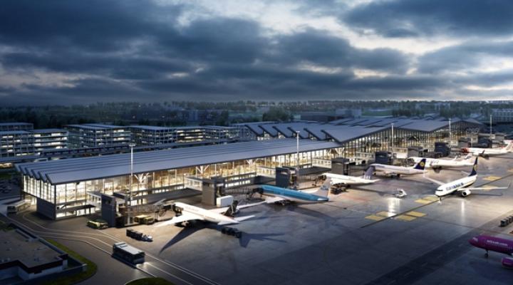 Wizualizacja rozbudowy Terminalu T2 w Porcie Lotniczym Gdańsk (fot. airport.gdansk.pl)