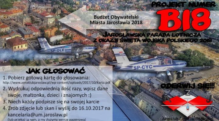 Zagłosuj na Jarosławską Paradę Lotniczą z okazji Święta Wojska Polskiego 2018 (fot. aeroklubjaroslaw.pl)