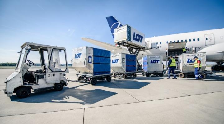 Załadunek towarów do Boeinga 787 Dreamliner należącego do LOT-u (fot. PLL LOT)