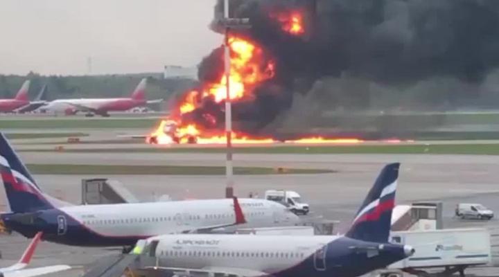Wypadek na lotnisku w Moskie, fot. USA Today
