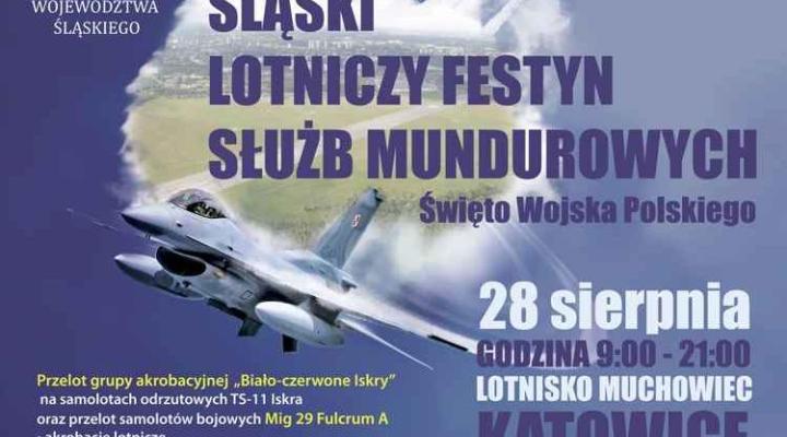 Śląski Festyn Lotniczy Służb Mundurowych (plakat)