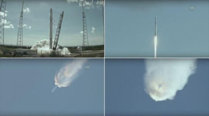 Rakieta Falcon 9 z ładunkiem dla stacji ISS eksplodowała wkrótce po starcie (fot. NASA)