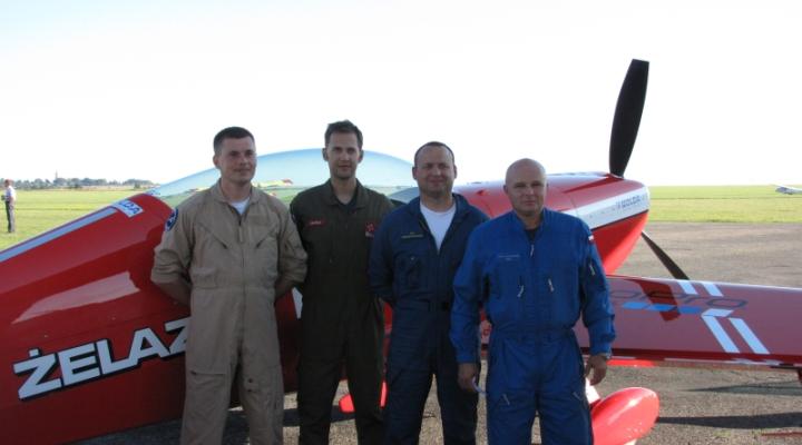 Łukasz Świderski, Łukasz Czepiela, Radosław Rumszewicz i Piotr Szczepański podczas ostatnich treningowych lotów 