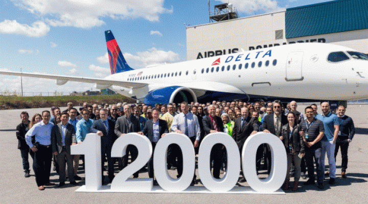 Samolot nr 12000 dostarczony przez Airbusa, fot. Airbus
