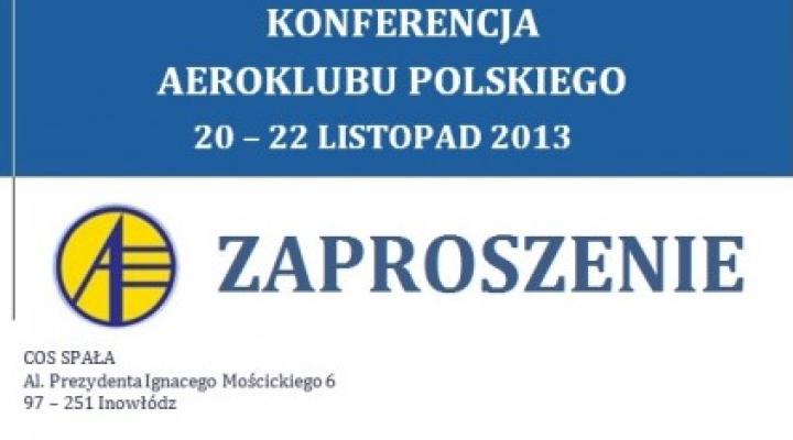 Konferencja Aeroklubu Polskiego (20 – 22 listopada 2013 roku)