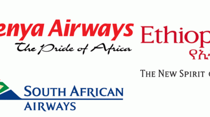 Kenya Airways, Ethiopian Airways i South African Airways
