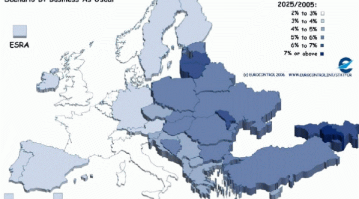 statystyki Eurocontrol (mapa)