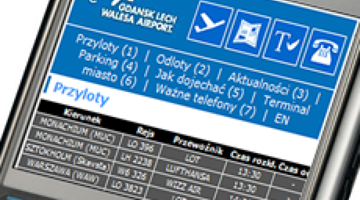 Mobilna strona internetowa Portu Lotniczego Gdańsk