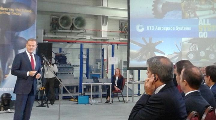 Otwarcie fabryki UTC Aerospace Systems. Na zdjęciu Pan Donald Tusk, Premier RP. Fot.: ARP S.A. O/Mielec
