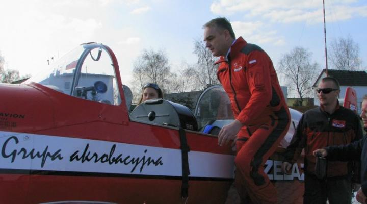 Waldemar Pawlak w Aeroklubie Poznańskim/ fot. Sławomir Pruszyński