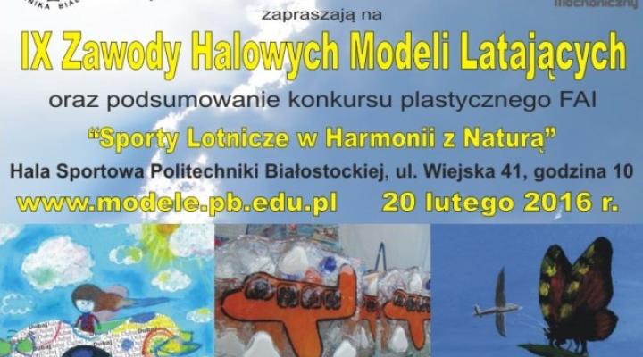 IX Halowe Zawody Modeli Latających w Białymstoku (fot. modele.pb.edu.pl)