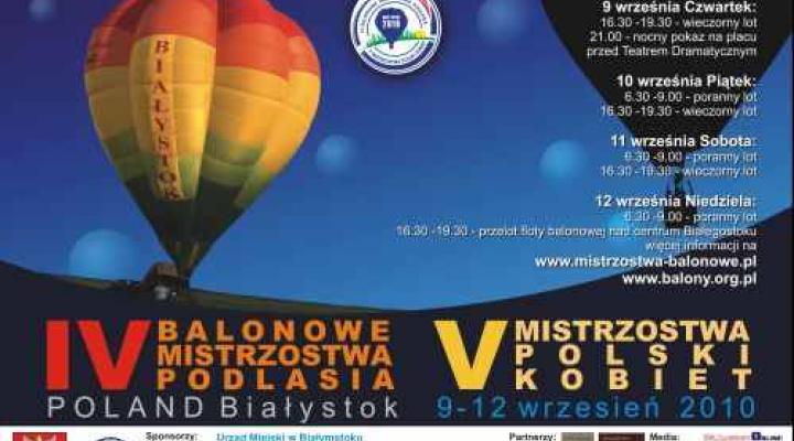 IV Balonowe Mistrzostwa Podlasia i V Mistrzostwa Polski Kobiet (plakat)
