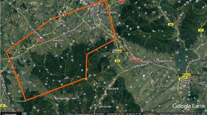 Projekt strefy TRA 03C obrazujący nowe granice poziome (fot. psp.org.pl)