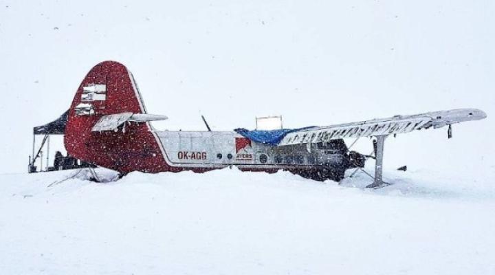 An-2 z Aeroklubu Gliwickiego w filmie pt. "Arktyka" (fot. Karol Brentek/AGL)