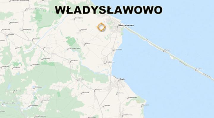 Lądowisko Władysławowo - mapka poglądowa