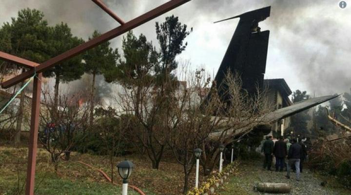 Wypadek B707 w Teheranie, fot. twitter