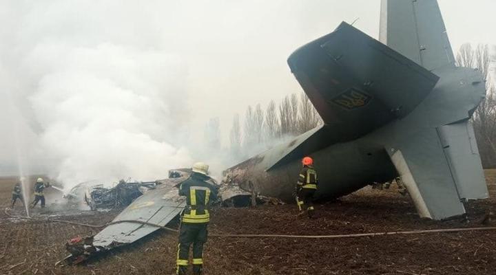 An-26 Ukrainian Air Force zestrzelony pod Kijowem