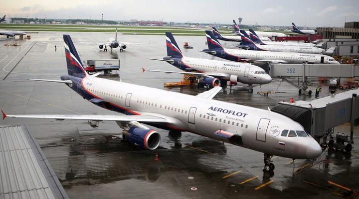 Flota samolotów należąca do Aeroflot, fot. The Russia Times
