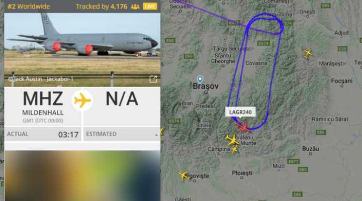 Samolot śledzony za pomocą serwisu FlightRadar24 (fot. geoforum.pl)