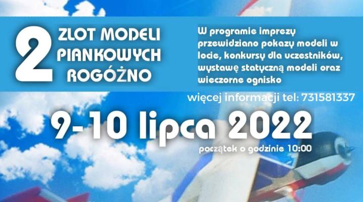 II Zlot Modeli Piankowych w Rogóżnie - plakat (fot. Lotnicze Stowarzyszenie Ziemi Łańcuckiej w Rogóżnie)