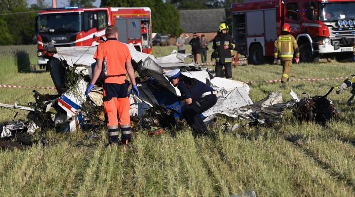 Miejsce wypadku Cessny 152 (znaki rejestracyjne SP-AKW) (fot. klobucka.pl)