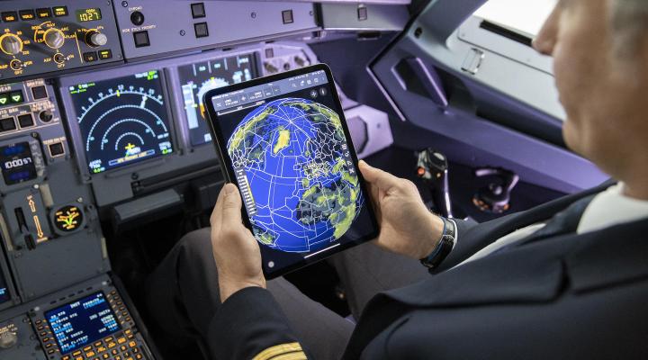 Oprogramowanie NAVBLUE dla przemysłu lotniczego (fot. Airbus)