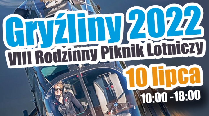 Rodzinny Piknik Lotniczy w Gryźlinach - plakat (fot. Starostwo Powiatowe w Olsztynie)