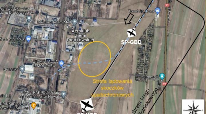 Incydent na lotnisku w Piotrkowie Trybunalskim