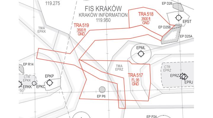 Strefy wydzielone na potrzeby szkolenia lotniczego z wykorzystaniem Drogowego Odcinka Lotniskowego Jaźwiny