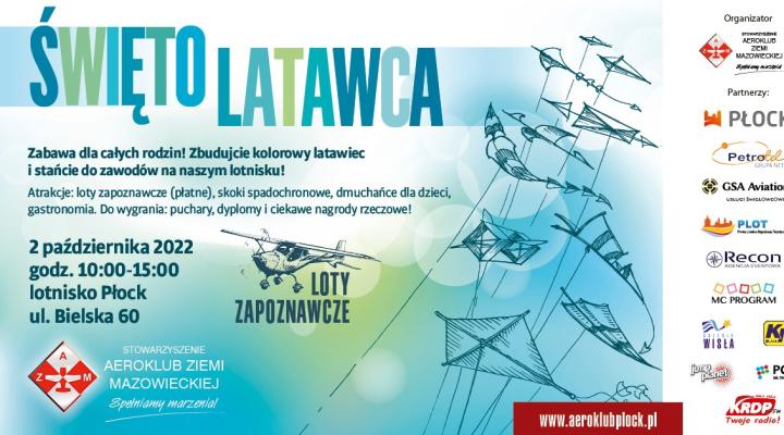 Święto Latawca 2022 w Płocku (fot. Aeroklub Ziemi Mazowieckiej)