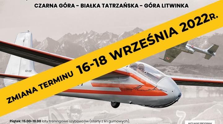 III Zlot Zabytkowych Szybowców Czarna Góra - Litwinka - plakat - zmiana terminu (fot. Lotnisko Nowy Targ)