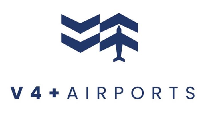 Porty lotnicze V4+ - logo