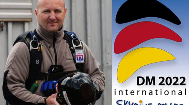 Robert Pełka na Mistrzostwach Niemiec w Speed Skydivingu (fot. skydive.waw.pl)