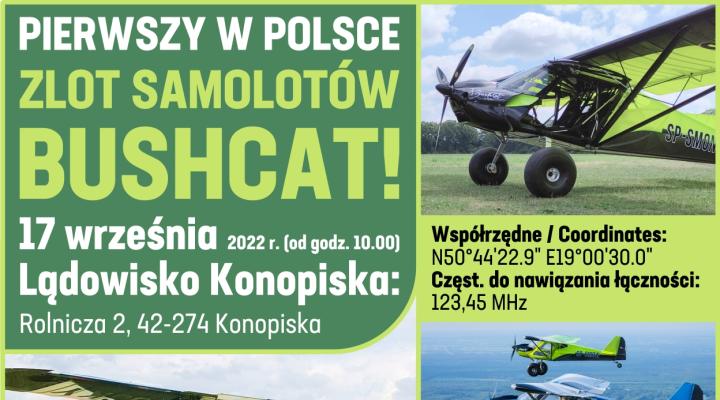 Zlot samolotów Bushcat na lądowisku Konopiska (fot. Sky Sport Poland Krosno)