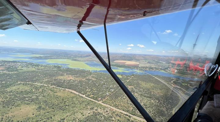 Okolice Brits Airfield - widok z samolotu (fot. Power and Rally Flying in South Africa - SAPFA, Facebook)