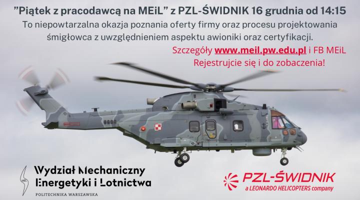 "Piątek z pracodawcą na MEiL" z PZL-Świdnik (fot. Wydział Mechaniczny Energetyki i Lotnictwa Politechniki Warszawskiej)