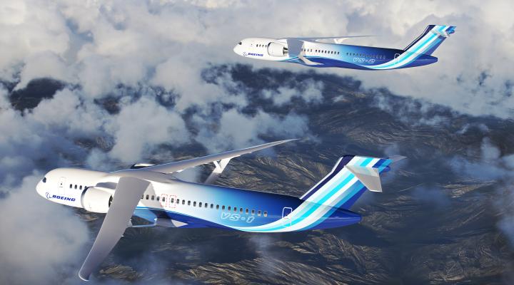 Rodzina samolotów komercyjnych z konfiguracją TTBW z projektu SFD (fot. Boeing)