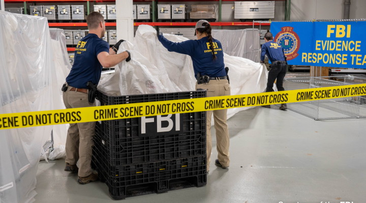 Fragmenty balonu przesyłane do Federalnego Biura Śledczego (fot. FBI)